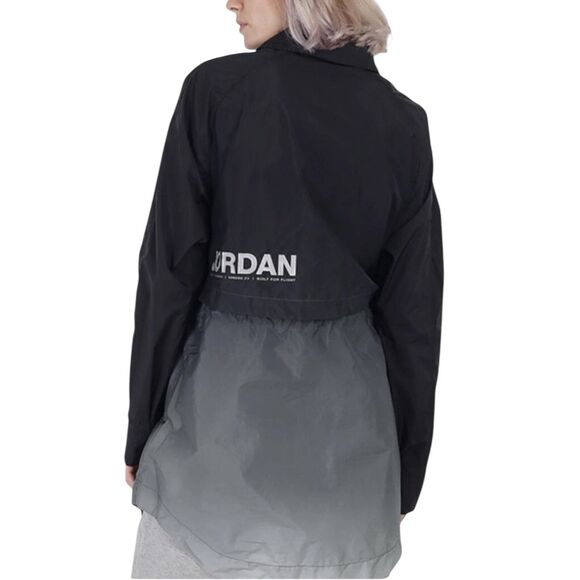 Jordan Jackets & Blazers - Nike Air Jordan Jacket WMNS XL Black Windbreaker CU6319-010 Sporty Reflective
